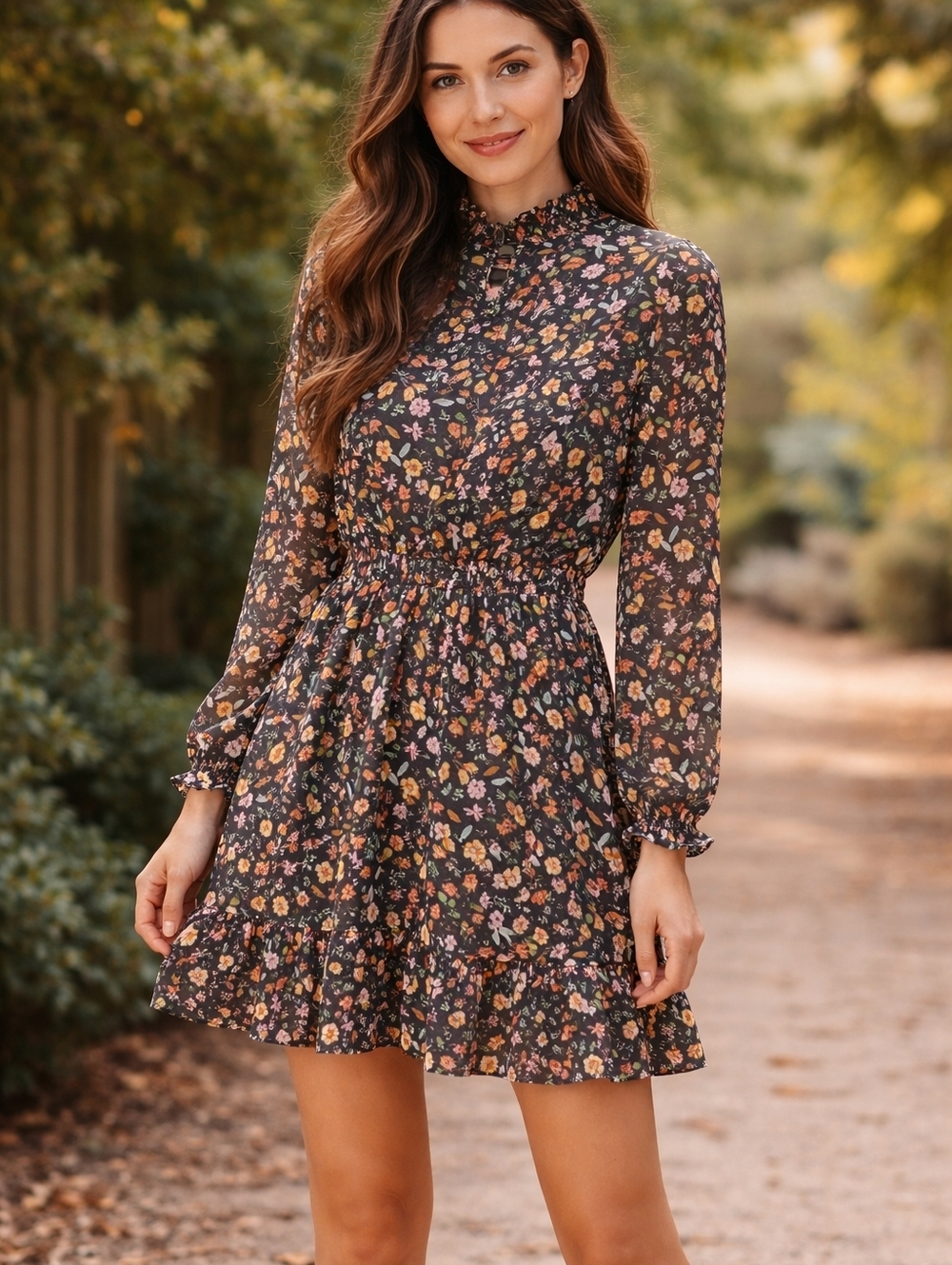 Floral Dress Size Small Long Sleever